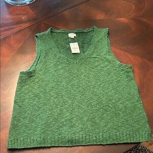 J Crew Emerald green sleeveless sweater Knit Tank Top